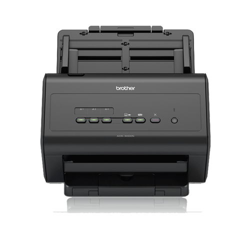 Сканер Brother ADS-3000N, A4, 50 стр/мин, 256Мб, цветной, дуплекс, DADF50, GigaLAN, USB3.0
