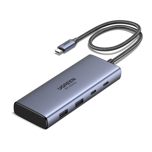 Док-станция UGREEN CM498 (45379), USB-C, 2×HDMI 4K@60Hz, 2×USB-A 3.2, 2×USB-C 3.2, PD 100 Вт