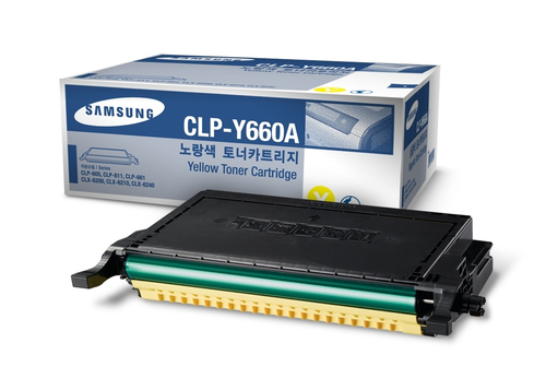 Тонер-картридж Samsung CLP-Y660A, желтый