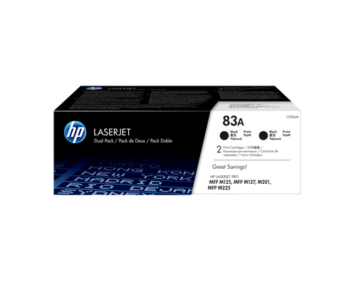 Картридж HP CF283AF (83A), черный, 2×1500 страниц, для LaserJet Pro