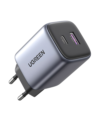Сетевое зарядное устройство UGREEN CD350 Nexode 35 Вт, USB-C + USB-A, GaN