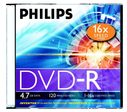 Диск DVD-R Philips DM4S6S01F/97, 4.7 ГБ, 16x, Slim Case