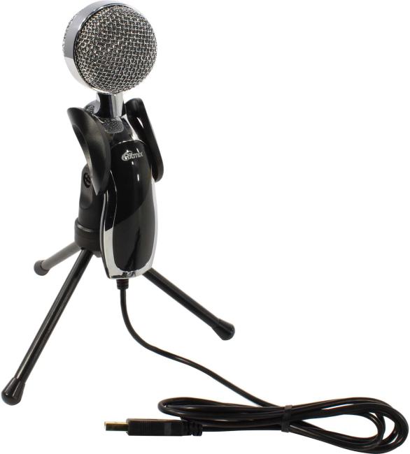 Микрофон Ritmix RDM-127 USB Black, USB 2.0, всенаправленный, 40–16000 Гц, кабель 1.5 м