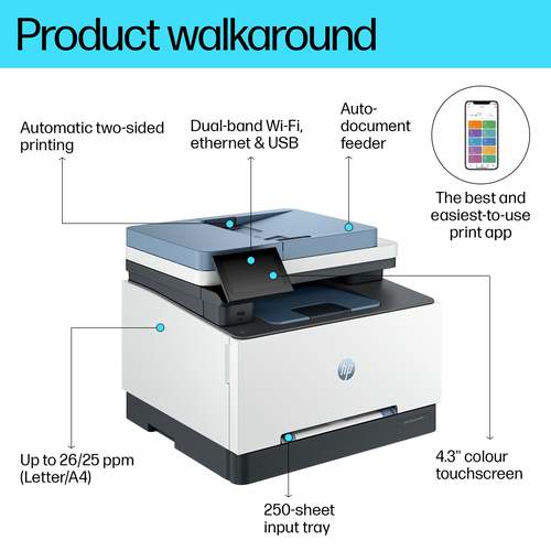 МФУ HP Color LaserJet Pro MFP 3303fdw (499M8A#B19), A4, цветная, Wi-Fi