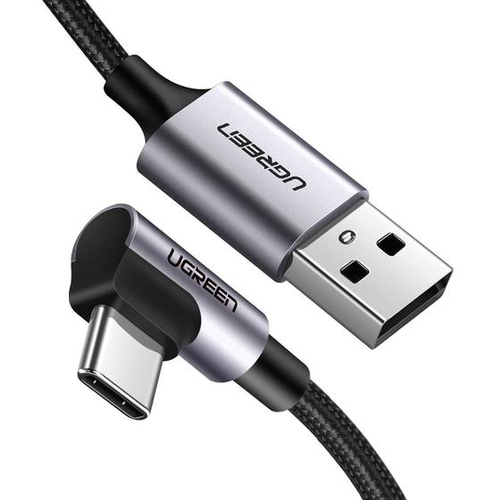 Кабель UGREEN US284 50942, USB-A — USB-C, угловой, 2 м, 3 А