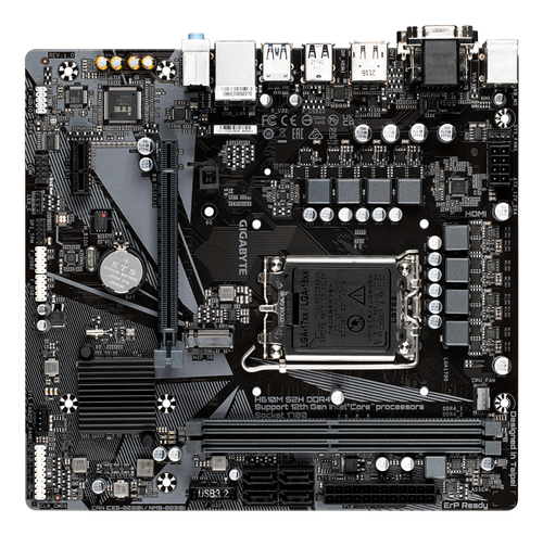 Материнская плата Gigabyte H610M S2H DDR4, Socket 1700, Intel®H610, 2xDDR4-3200, D-SUB+DVI-D+HDMI+DP, 1xPCI-Ex16, 1xPCI-Ex1, 4x Socket 1700, Intel®H610, 2xDDR4-3200, D-SUB+DVI-D+HDMI+DP, 1xPCI-Ex16, 1xPCI-Ex1, 4xSATA3, 1xM.2, 8Ch Audio, GLan, (4+4)xUSB2.0, (2+2)xUSB3.2, 2xPS/2, mATX, RTL (830427)