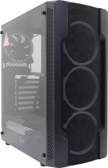 Корпус Powercase Mistral X4 Mesh LED CMIXB-L4, ATX, Miditower, 4×120 мм, без БП