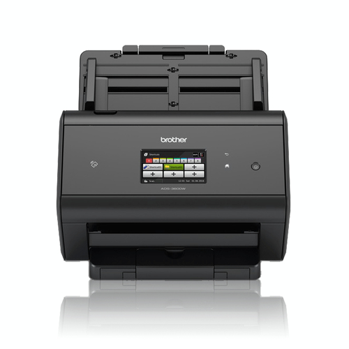 Сканер Brother ADS-3600W, A4, 50 стр/мин, 512Мб, цветной, дуплекс, DADF50, сенсорный экран, WiFi, USB3.0