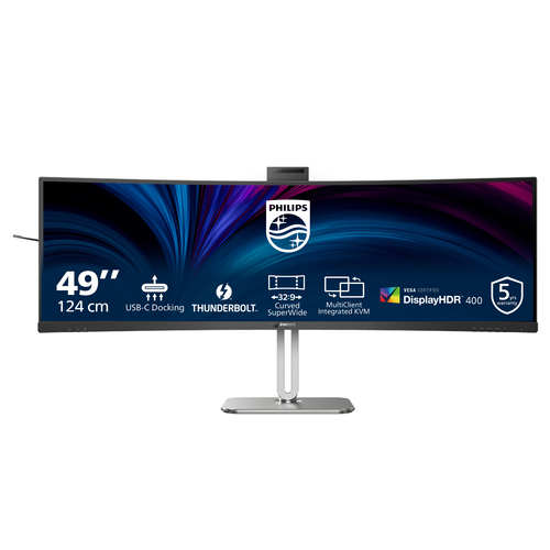 LCD PHILIPS 49" 49B2U6903CH {VA 5120x1440 120Hz 4ms 178/178 450cd 3000:1 10bit(8bit+FRC) RJ45 2xHDMI2.0 DisplayPort1.4 Thunderbolt4.0 USB-C 4xUSB3.2 2x5W VESA}