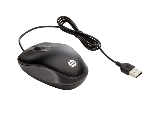 Мышь HP G1K28AA Travel Mouse, оптическая, USB Type-A, 1000 DPI, чёрная