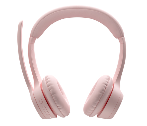 Гарнитура Logitech Zone 300, Bluetooth, 2 микрофона, розовая