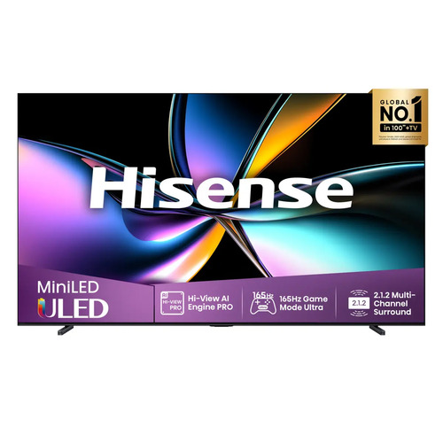 Телевизор Hisense 100U7Q PRO, 100", 4K Ultra HD, Mini LED, 165 Гц, Smart TV VIDAA U9