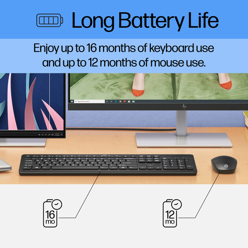Клавиатура и мышь Keyboard and Mouse HP 230 Wireless Combo RUSS cons