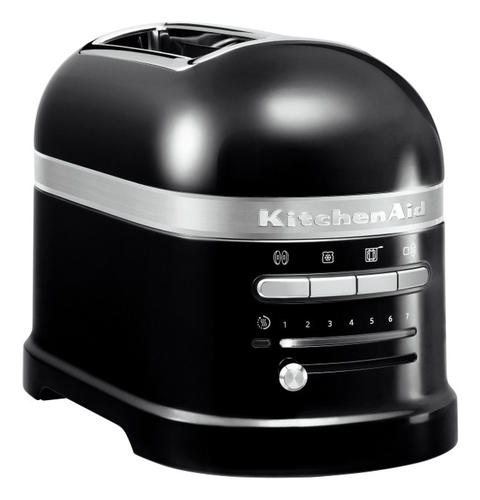 Тостер KitchenAid 5KMT2204EOB Artisan, 2 ломтика, 1250 Вт, 7 уровней, чёрный