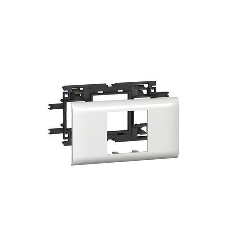 Суппорт Legrand Mosaic 010952, 2 модуля, для кабель-канала DLP 65 мм, белый