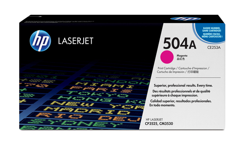 Картридж HP CE253A (504A), пурпурный, 7000 страниц, для CLJ CM3530/CP3525