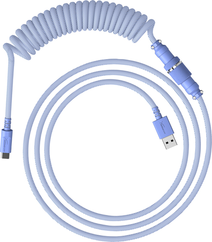 Кабель HyperX USB-C Coiled Cable 6J682AA, USB-C — USB-A, 1,37 м, витой, светло-фиолетовый