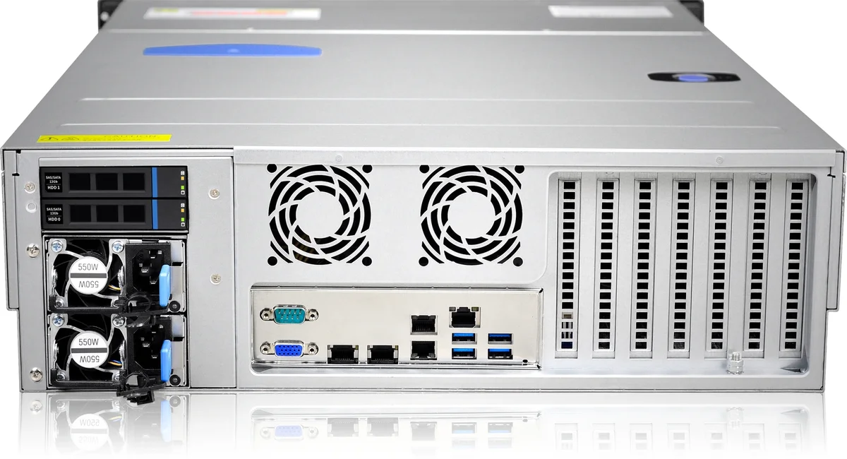 Сервер IRU Rock g3216ig3, 3U, 2×Xeon Silver 4314, 2×480 ГБ SSD, 2×1300 Вт