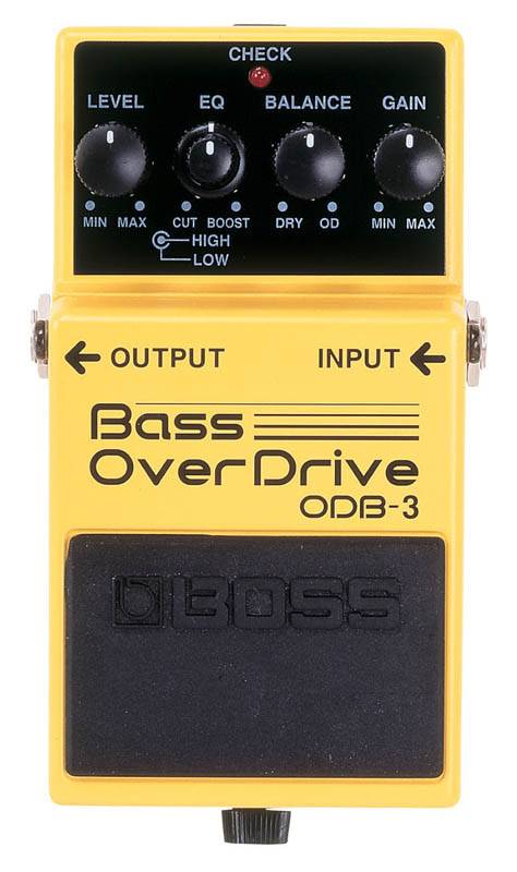 Педаль Boss ODB-3, овердрайв/дисторшн для бас-гитары, 9 В