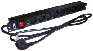 Блок распределения питания TWT TWT-PDU19-16A8P-3.0, 8×Schuko, 16А, 1U