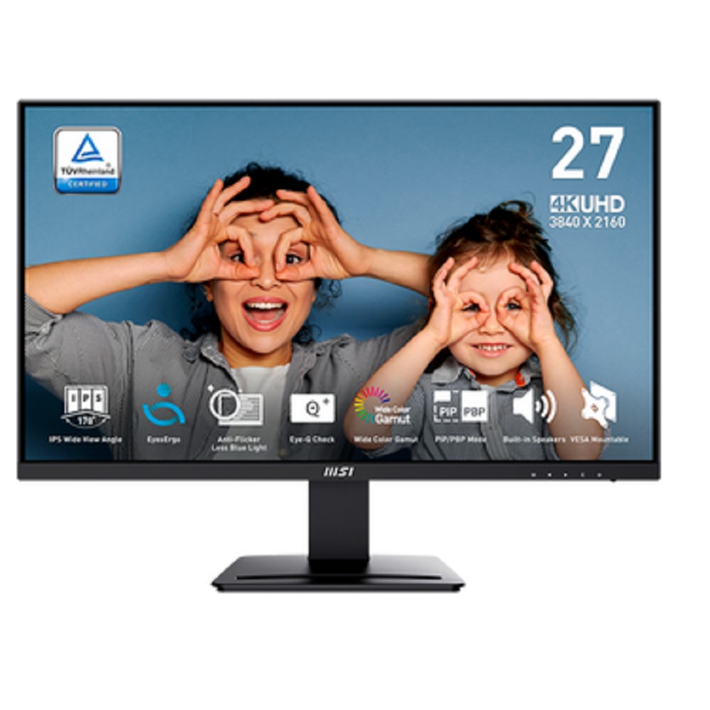Монитор MSI PRO MP273U 9S6-3PB4CH-230_DP, 27", IPS 3840x2160, 60Hz, 2xHDMI, DP