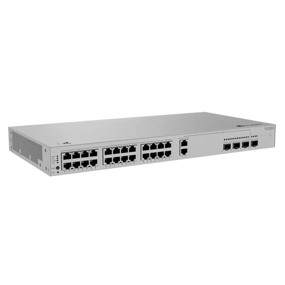 Коммутатор Huawei S220S-26PN4JX, 24×PoE+ (22×1G + 2×2.5G Combo RJ45) + 2×10G SFP+ + 2×2.5G SFP (Combo), управляемый