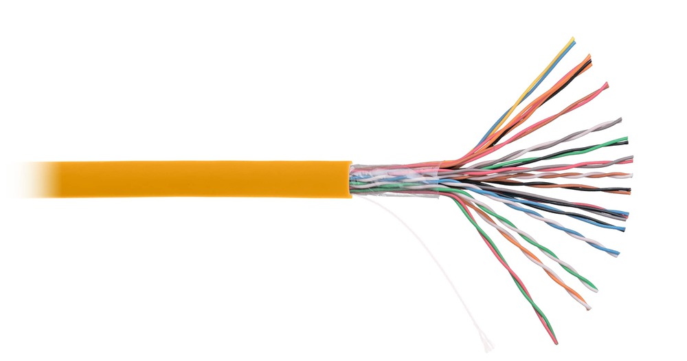 Кабель NETLAN EC-UU025-5-LSZH-OR-3, U/UTP, кат.5, 25 пар, LSZH, 305м