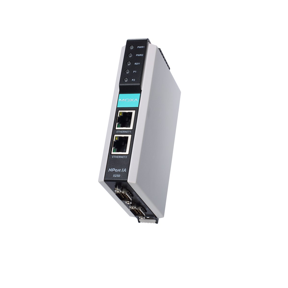 Преобразователь MOXA NPort IA-5250I-T, 2×RS-232/422/485, 2×10/100BaseT(X), -40…+75 °C