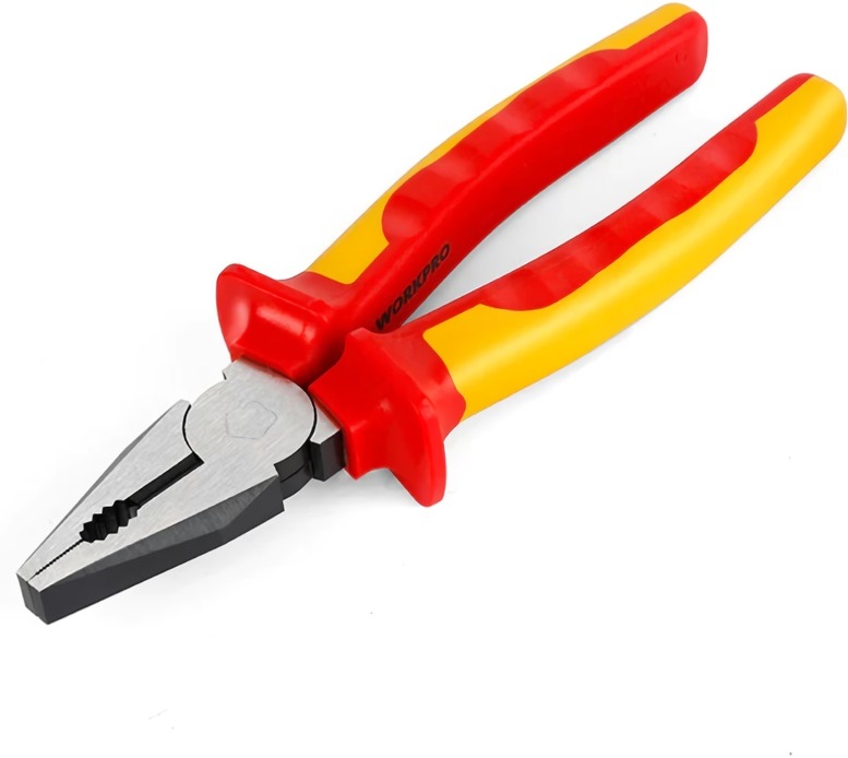 Плоскогубцы комбинированные WorkPro WP342003, 8", изолированные