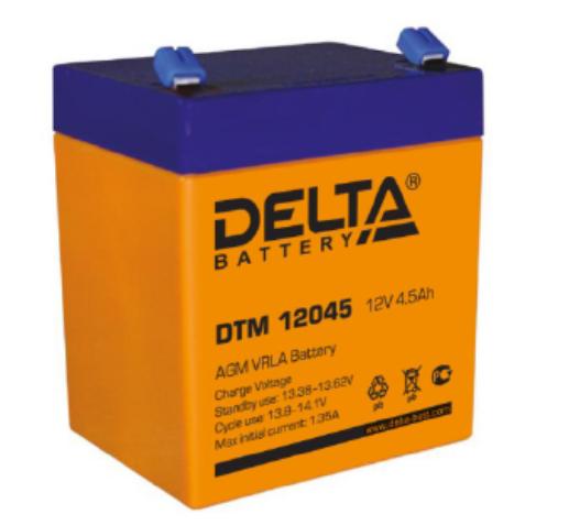 Аккумулятор DELTA DTM 12045, 12 В, 4.5 А·ч, AGM, клеммы F2