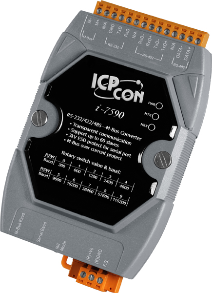 Преобразователь интерфейсов ICP DAS I-7590 CR, RS-232/422/485 в M-Bus, 1 канал