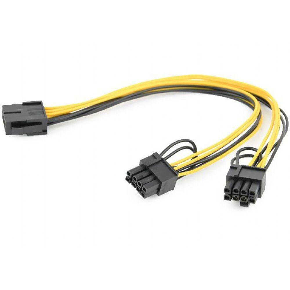 Кабель питания Cablexpert CC-PSU-85, PCI-E 8-pin на 2×6+2-pin, 0.3 м