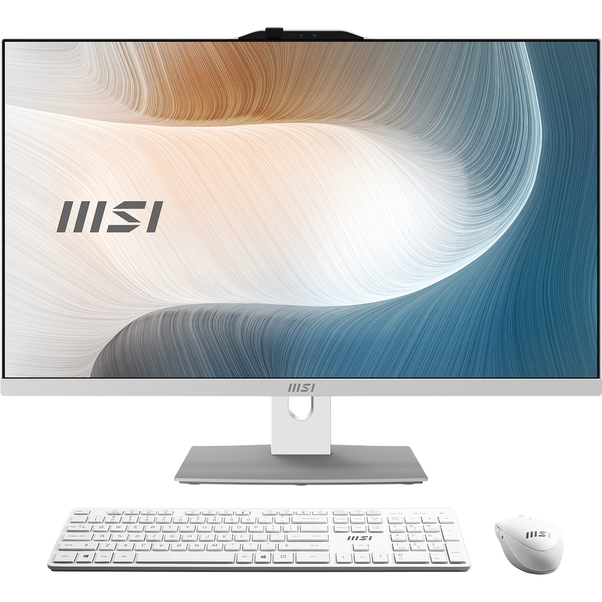 Моноблок MSI Modern AM272P 1M-1468XRU 27"(1920x1080 IPS)/Intel Core 5 120U(1.4Ghz)/16384Mb/512PCISSDGb/noDVD/Int:Intel® Graphics/Cam/BT/WiFi/war 1y/7.5kg/White/noOS + Wireless KB+M