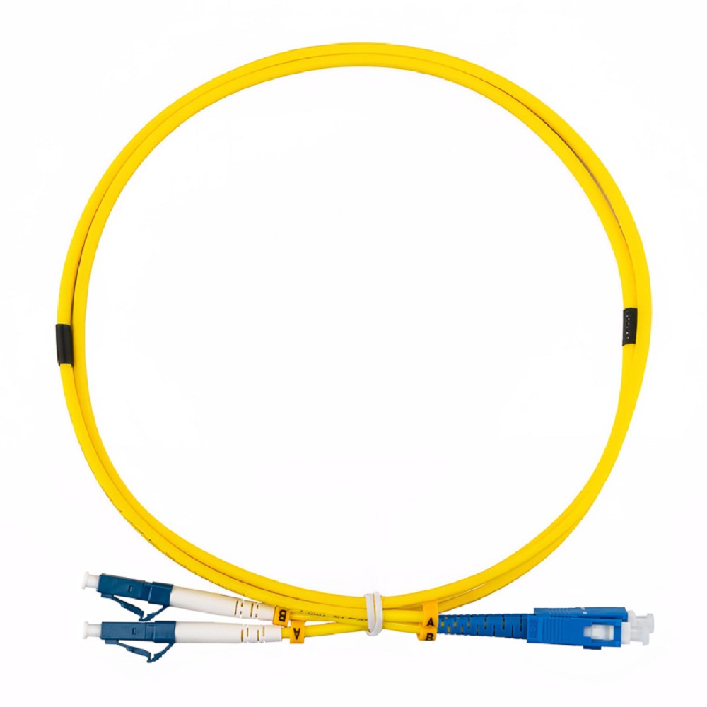 Патч-корд оптический REXANT 50-2114-5, SM 9/125 OS2, LC/UPC–SC/UPC, дуплекс 3 мм LSZH, 5 м