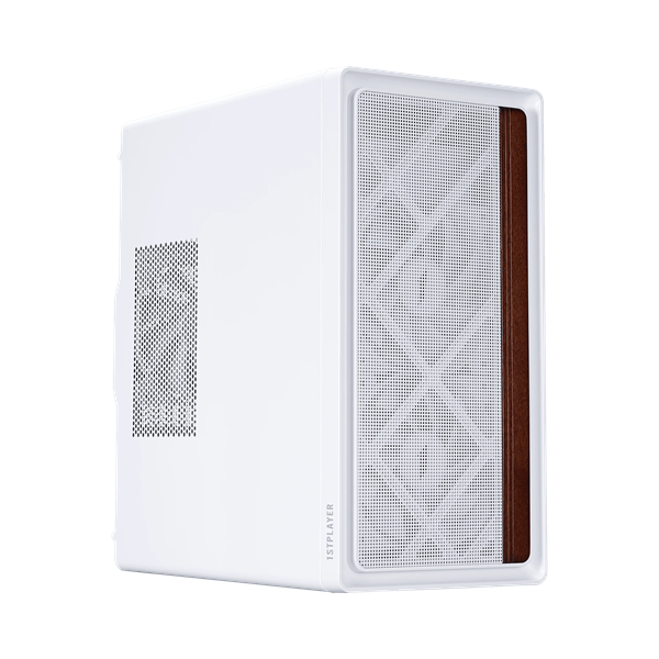 Корпус ПК 1STPLAYER WD1-WH-3F-W, mATX, Mini-Tower, белый