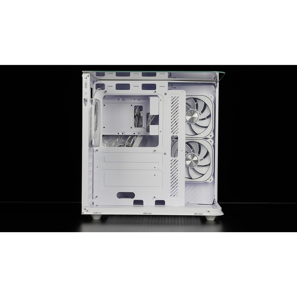 Корпус CBR PCC-ATX-X860WT-WPSU, ATX Cube, Micro-ATX, USB Type-C, 3 вентилятора, белый