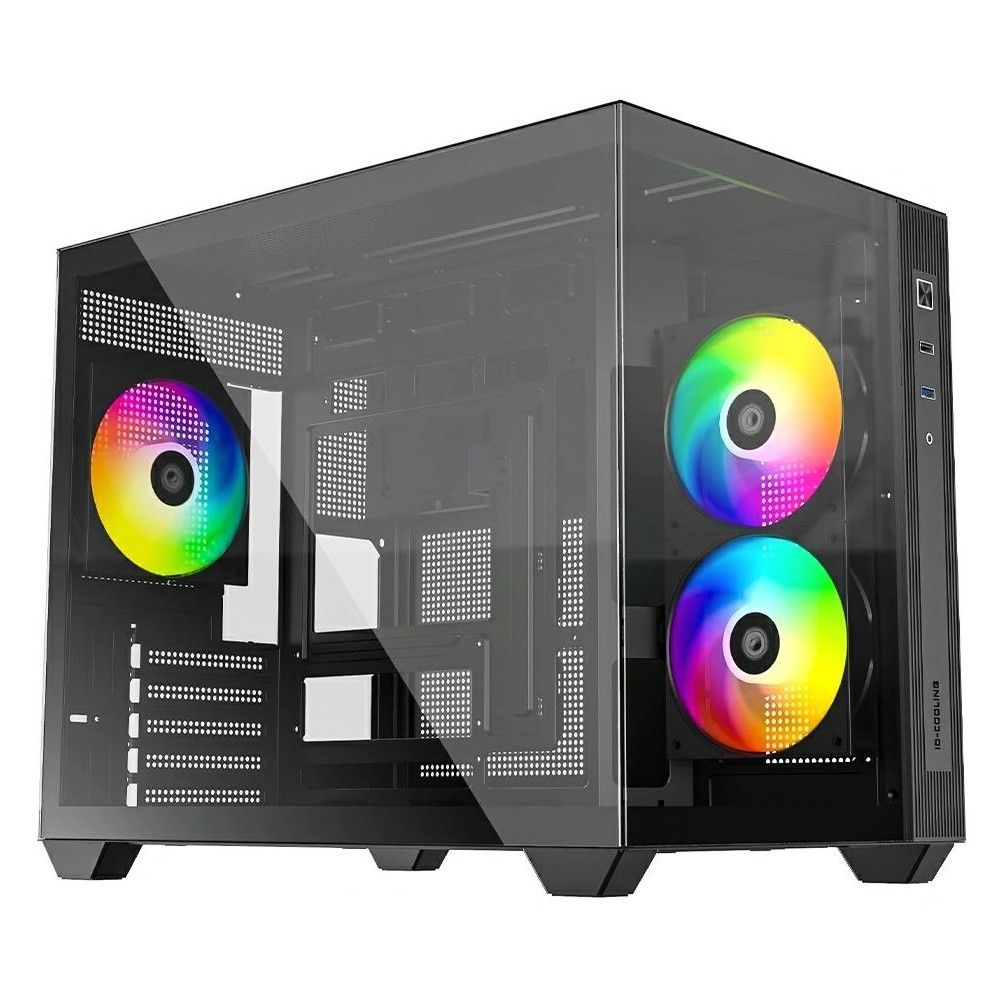 Корпус ID-Cooling VIEW 500 ARGB, mATX, TG, 3 вентилятора, Type-C