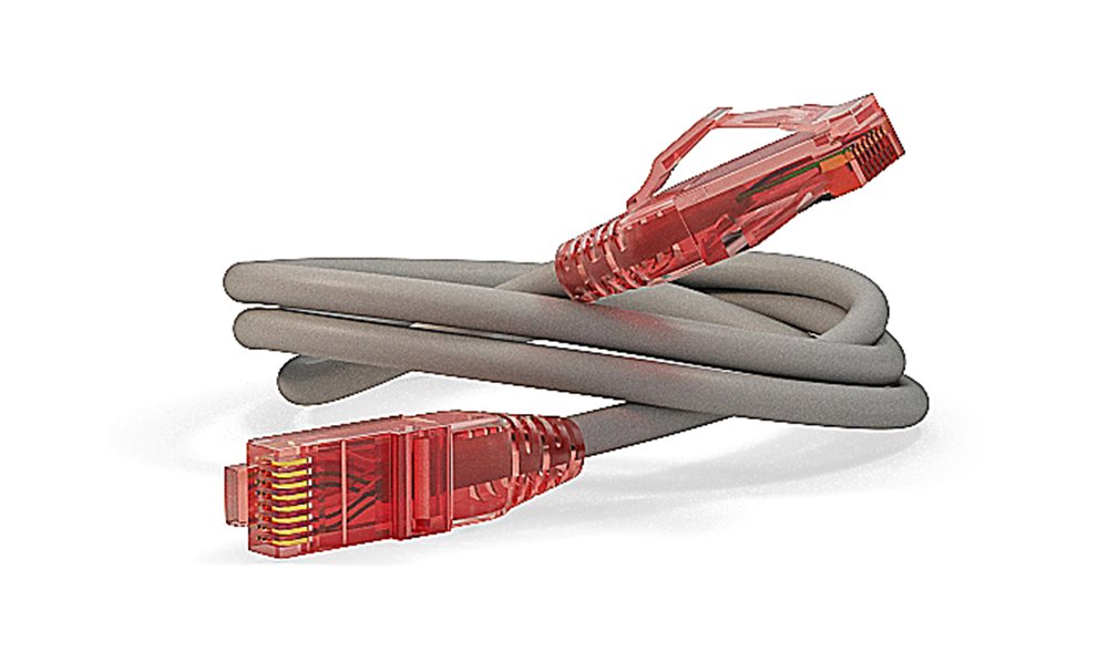 Патч-корд Hyperline PC-LPM-UTP-RJ45-RJ45-C5e-0.5M-LSZH-GY, Cat.5e, 0.5м, LSZH, серый