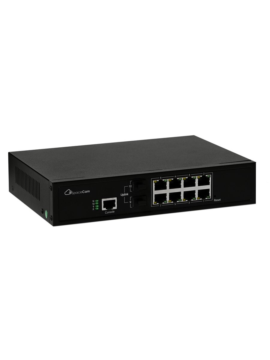 Коммутатор SpaceCam SC-L2-8G-2G(A), L2, 8×1GbE, 2×SFP