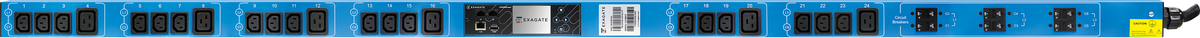Блок распределения питания Exagate POWERGuard PWG-9332-318-96-TIP, 32 А, 3 фазы, Zero U, 24 розетки IEC