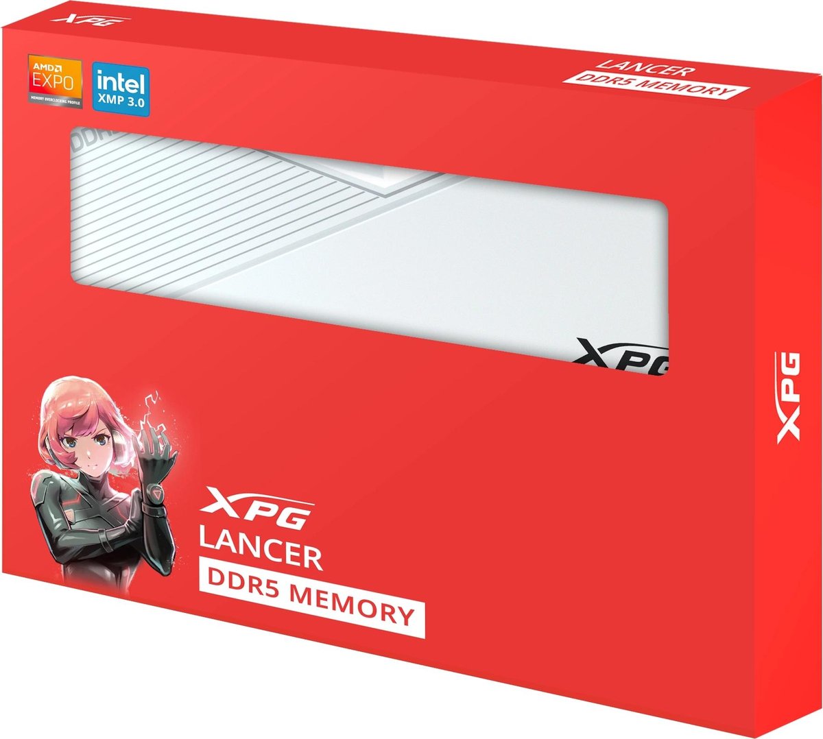 Модуль памяти A-DATA XPG Lancer AX5U6400C3232G-DCLAWH, DDR5, 2×32 ГБ, 6400 МГц, CL32