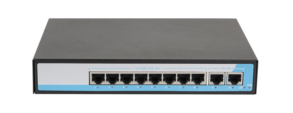 GL-SW-F005-08P - Коммутатор GIGALINK, неуправляемый, 8 PoE (802.3af) порта 10/100Мбит/с до 250 метров cat.6, 2 Uplink порт 100Мбит/с
