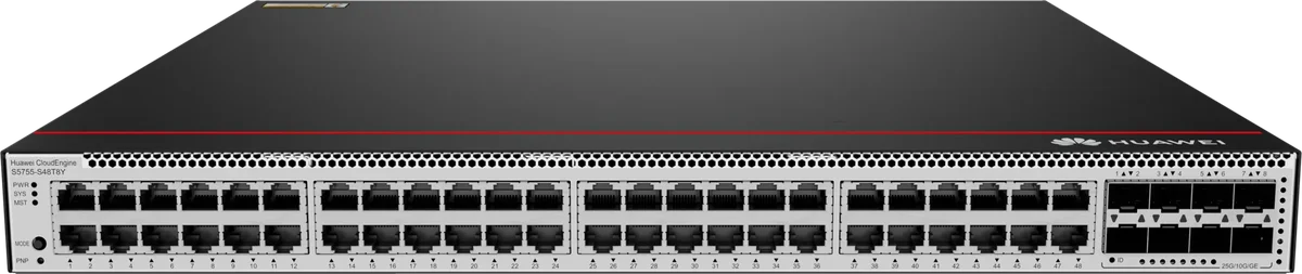Коммутатор Huawei CloudEngine S5755-S48T8Y, L3, 48×1GbE, 8×25GbE