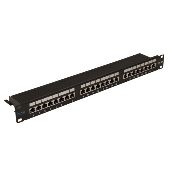 Патч-панель Lanmaster TWT-PP24STP, 19" 1U, 24×RJ45 кат.5e FTP