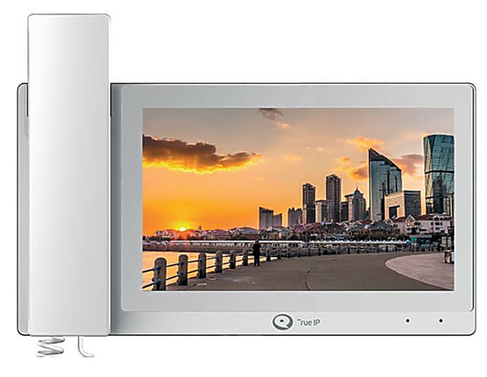 IP-монитор True IP TI-3720WPH, 7", с трубкой, 12В/PoE, белый