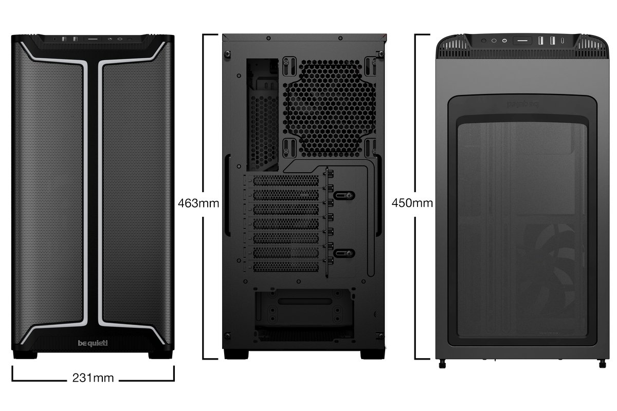Корпус be quiet! Pure Base 501 DX (BGW76), Mid Tower, ATX, 3×140 мм ARGB, USB-C