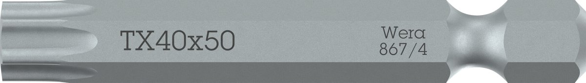 Бита 867/4 Z TORX вязкая твердость хвостовик 1/4 E 6.3 TX 40X50 мм