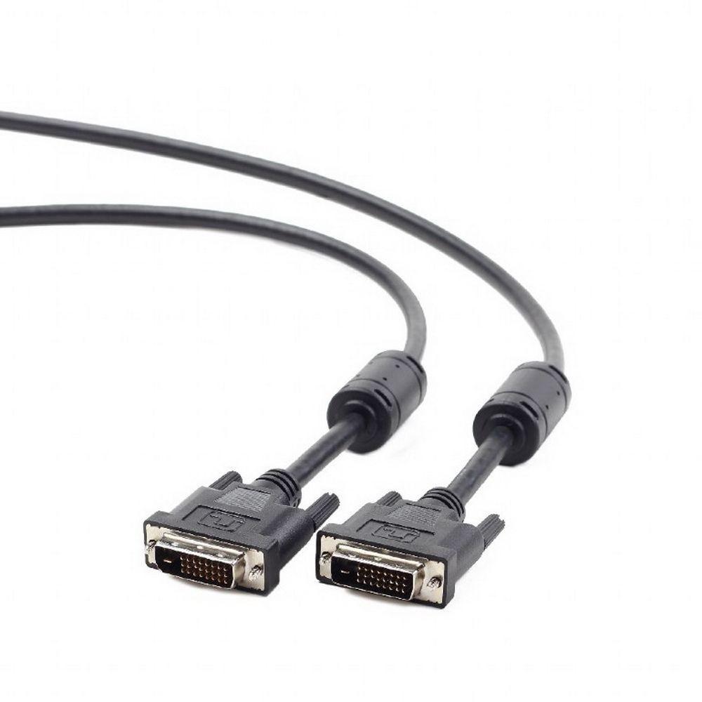 Кабель DVI-D dual link Cablexpert CC-DVI2-BK-6, 1.8 м, экранированный, черный