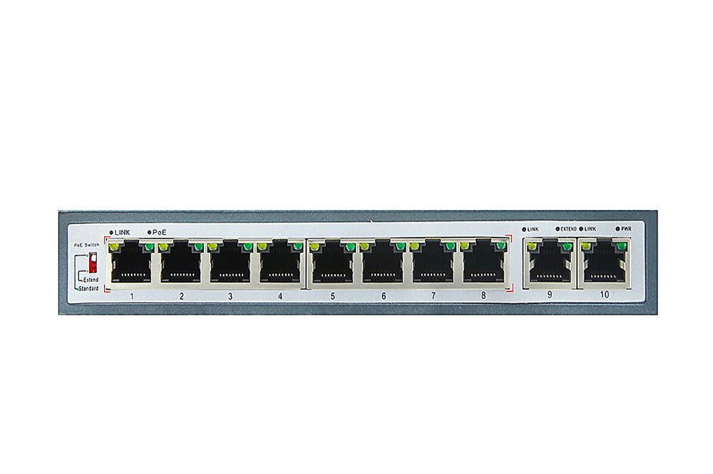 Коммутатор BAS-IP SH-20.8, неуправляемый, 8×PoE