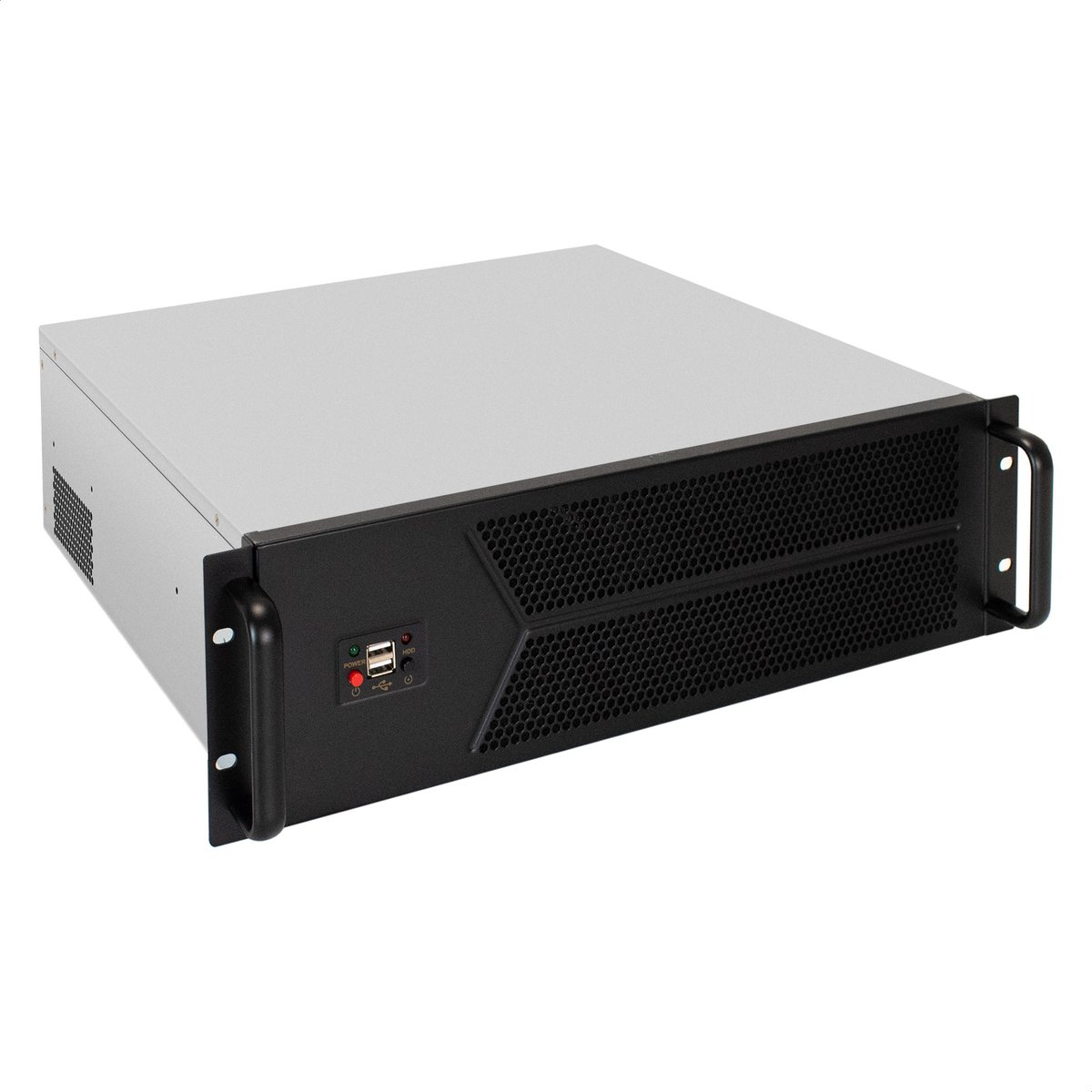 Exegate EX298400RUS Серверный корпус ExeGate Pro 3U450-12 <RM 19", высота 3U, глубина 450, БП 1U-600ADS, 2*USB>
